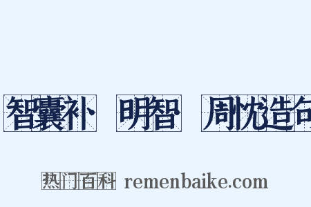 智囊补·明智·周忱造句是什么意思的图片